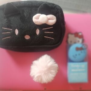 Hello Kitty Plush Black Accessory Bag And New Goodies Included